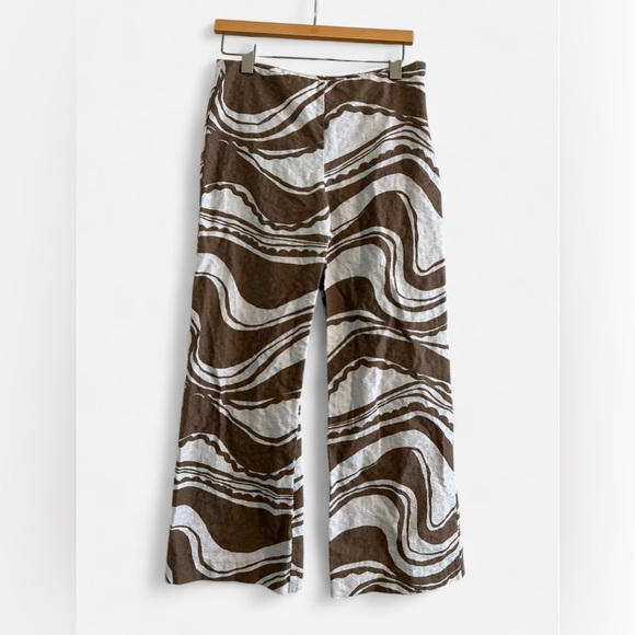 Trina Turk Brown and White Patterned Pants - Picture 1 of 6